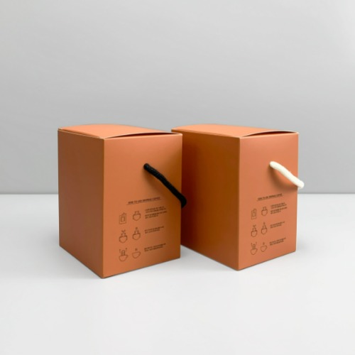 드립백 박스 (M) 오렌지브라운 - 끈 포함 (10개,100개)